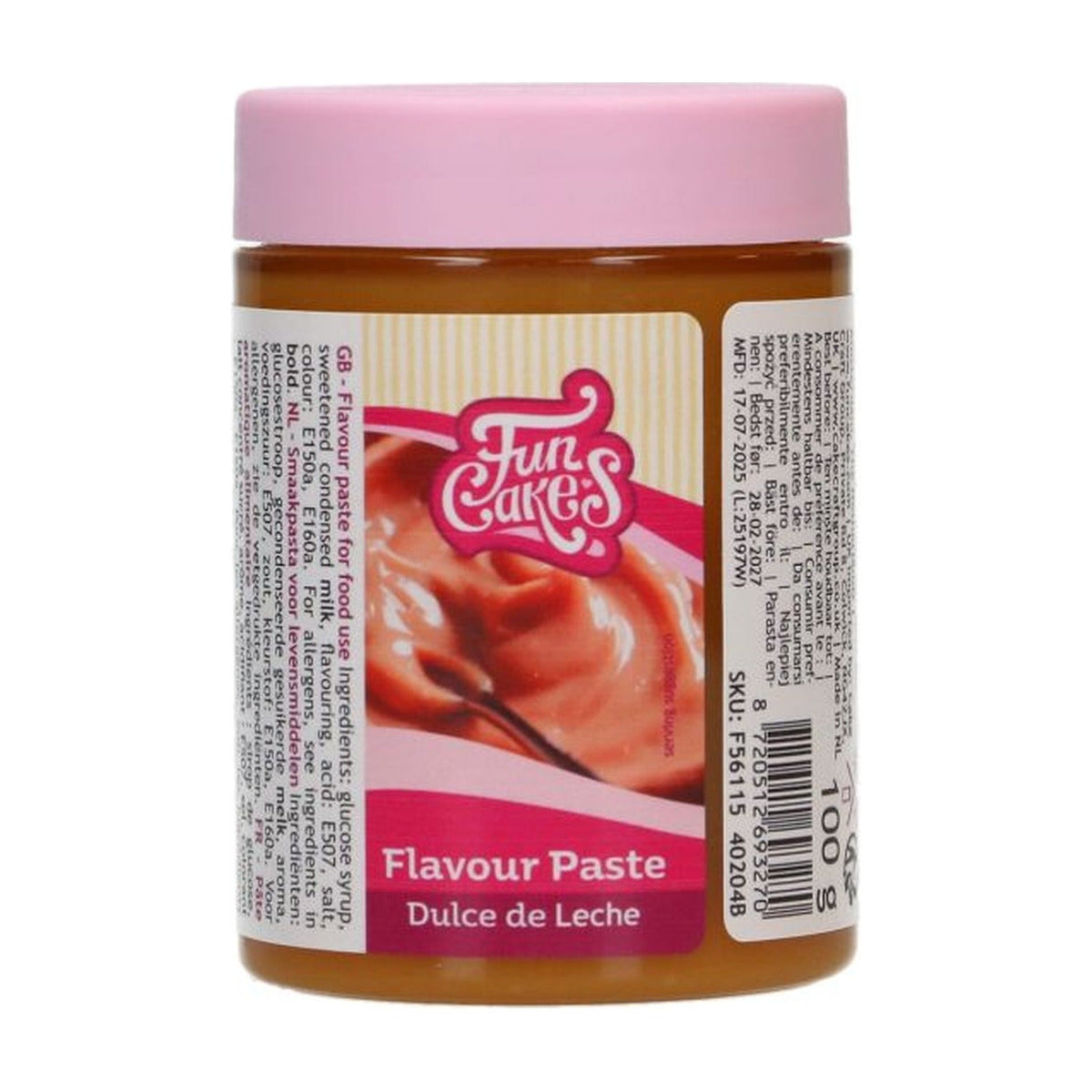 FunCakes Smaakpasta Dulce De Leche - 100 gram op witte achtergrond