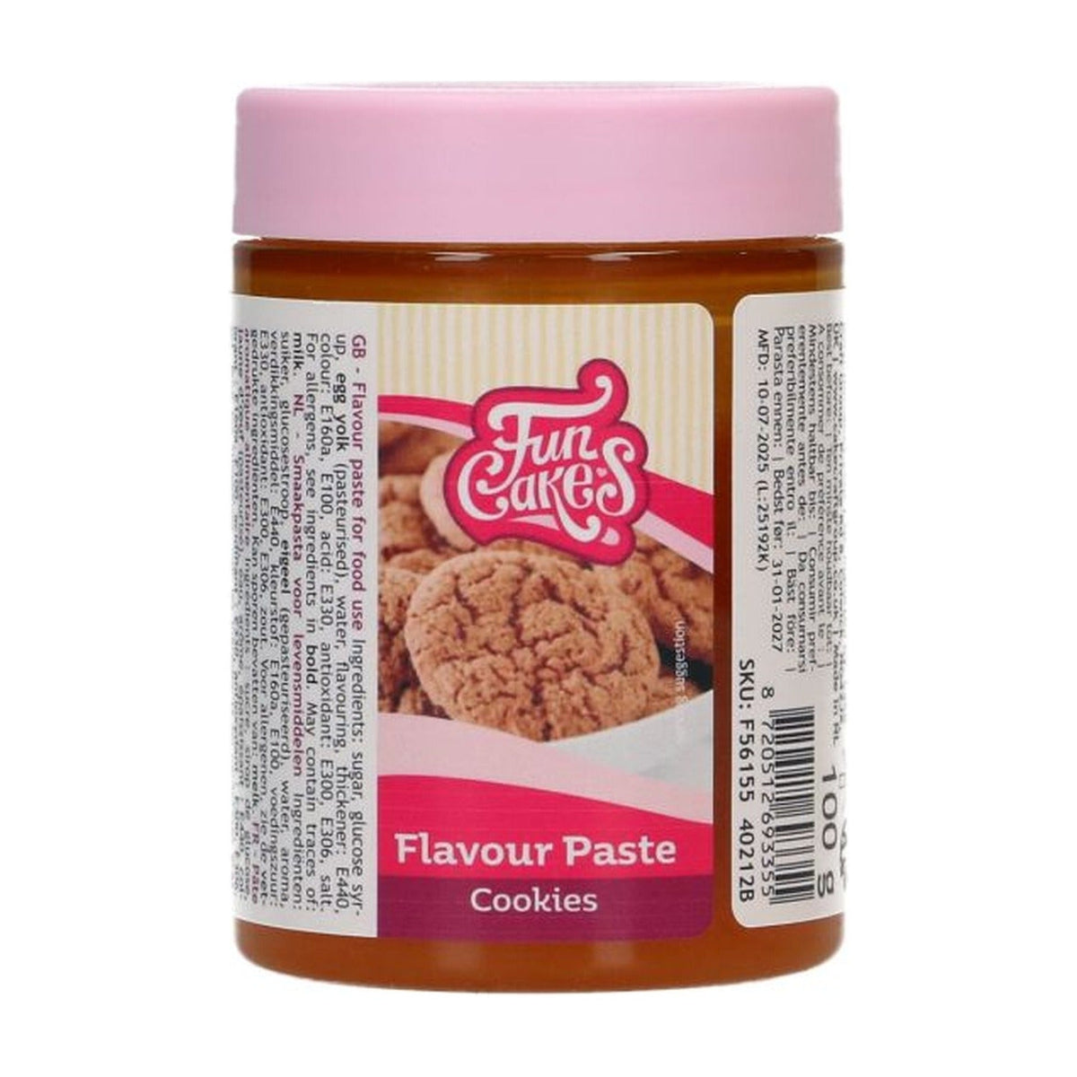FunCakes Smaakpasta Koekjes - 100 gram op witte achtergrond
