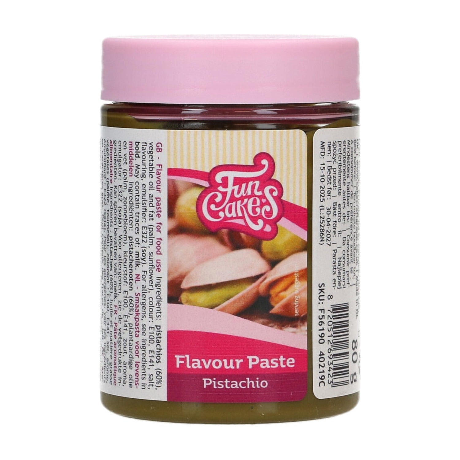 FunCakes Smaakpasta Pistache - 80 gram op witte achtergrond