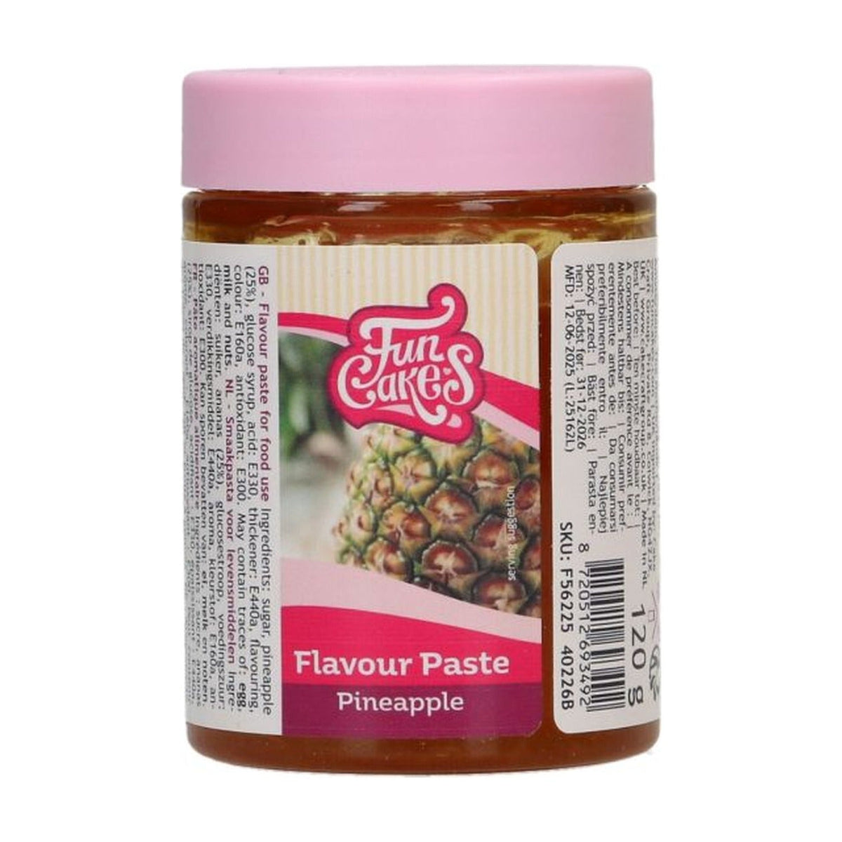 FunCakes Smaakpasta Ananas - 120 gram op witte achtergrond