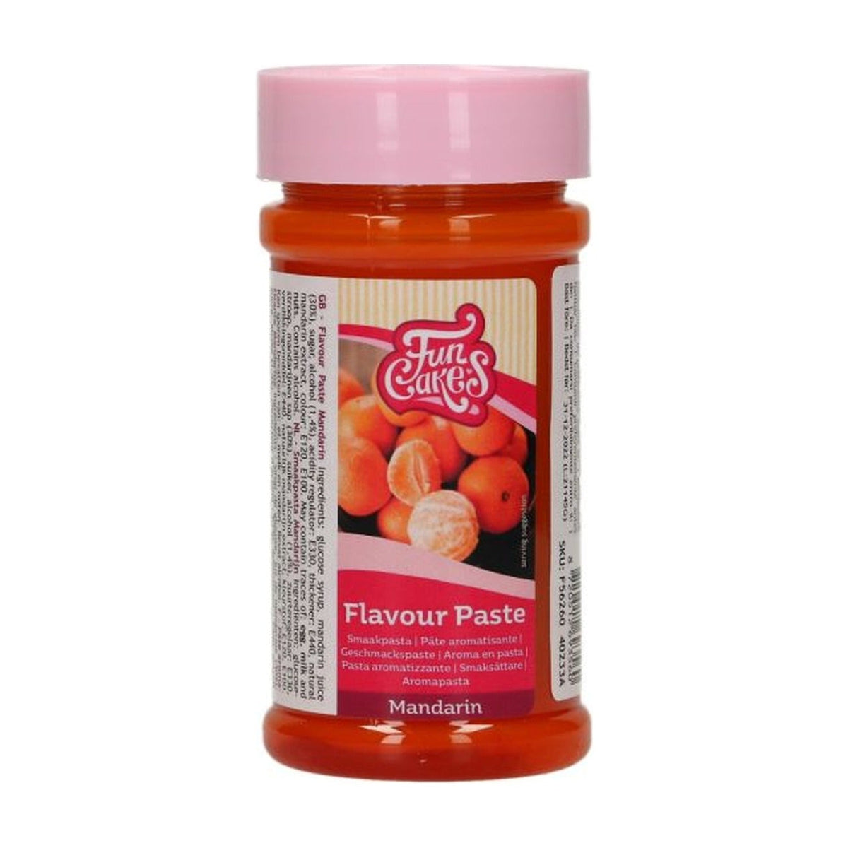 FunCakes Smaakpasta Mandarijn - 120 gram op witte achtergrond