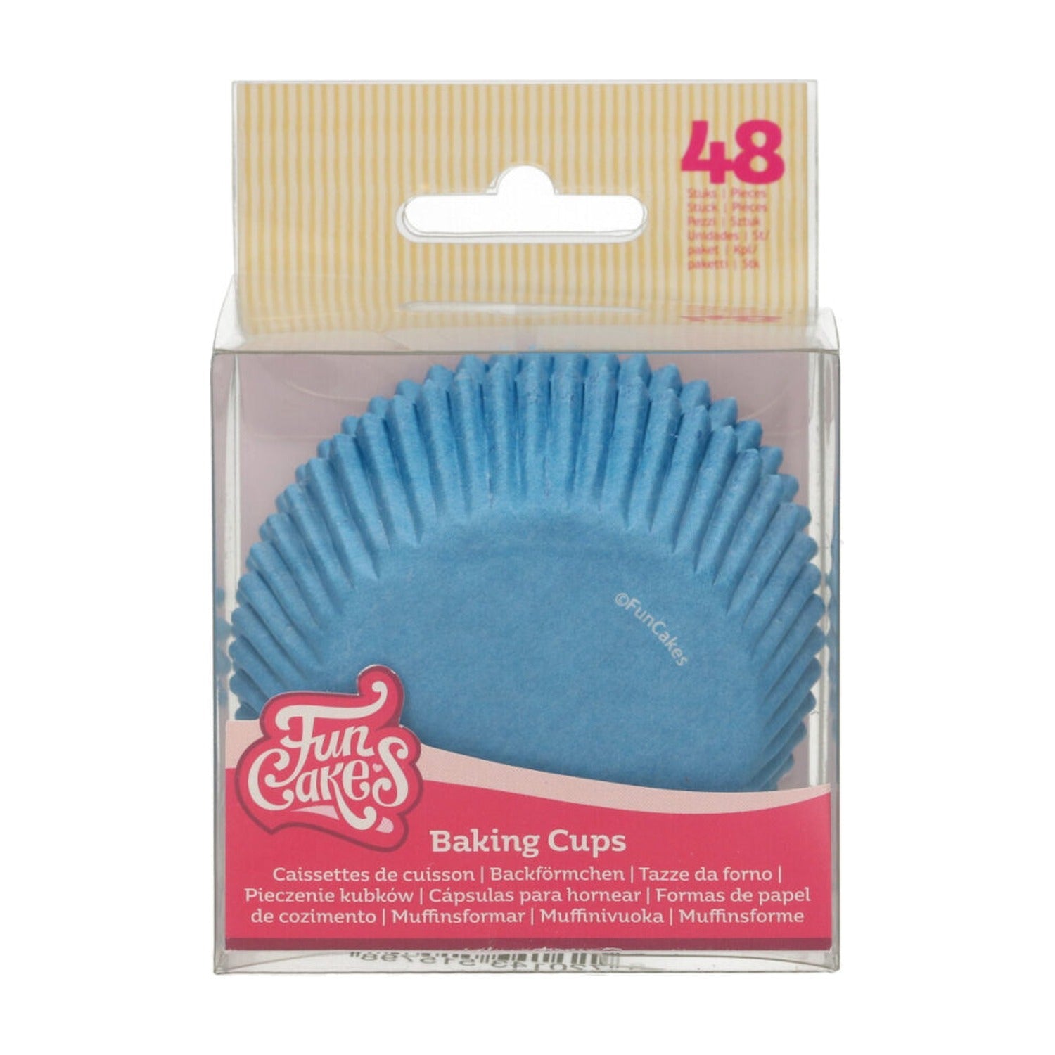 FunCakes Baking Cups Blauw - 48 stuks op witte achtergrond