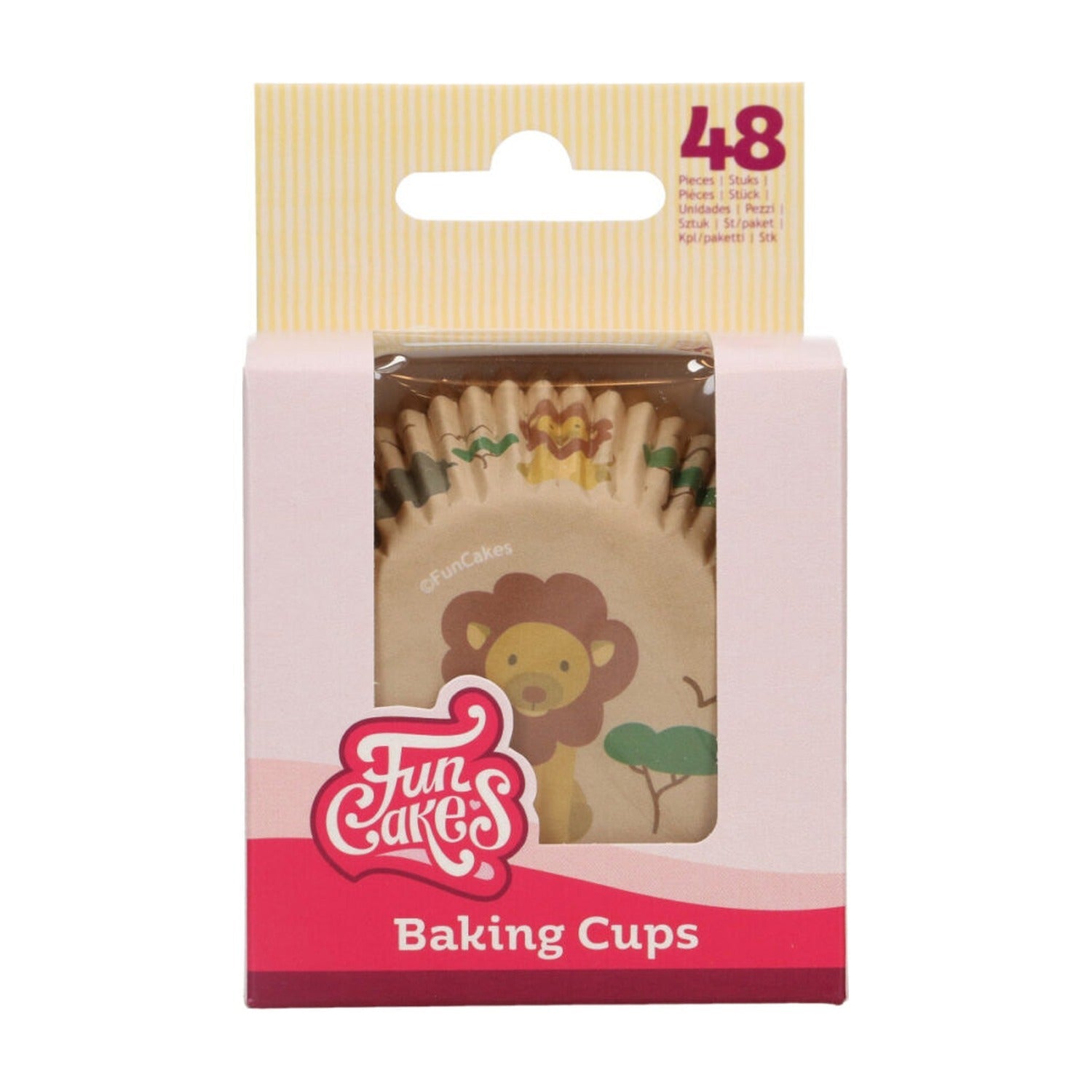 FunCakes Baking Cups Safari - 48 stuks op witte achtergrond