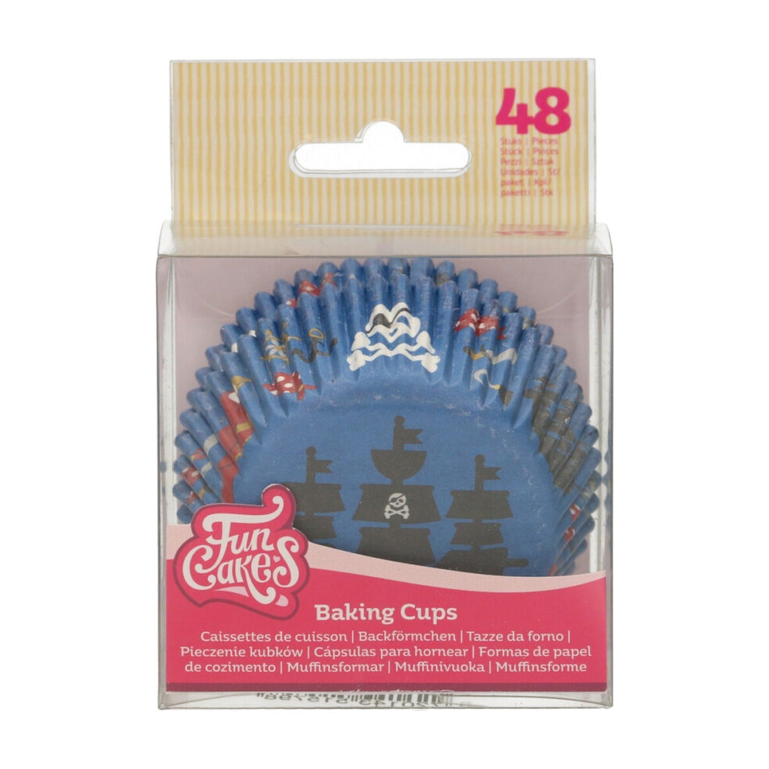 FunCakes Baking Cups Piraten - 48 stuks op witte achtergrond