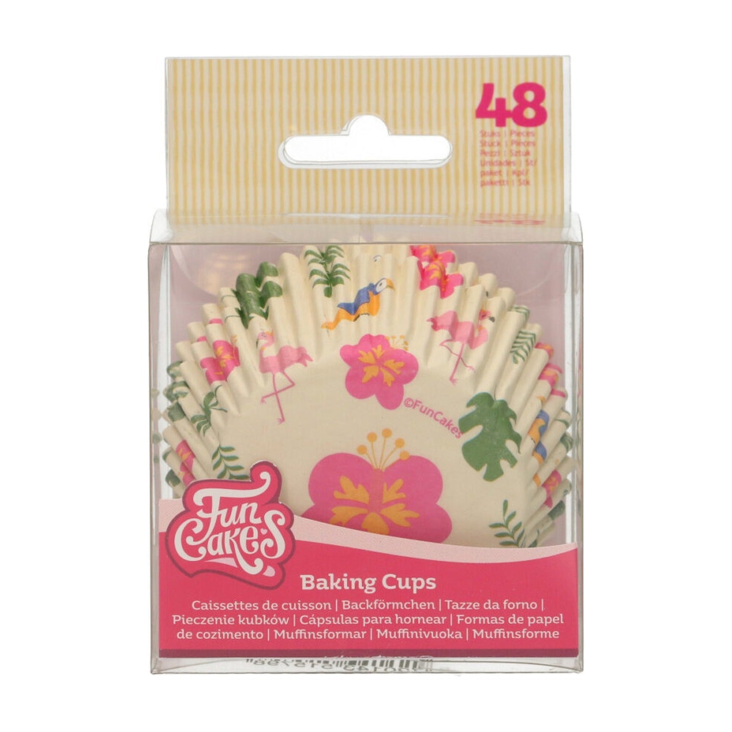 FunCakes Baking Cups Tropical - 48 stuks op witte achtergrond