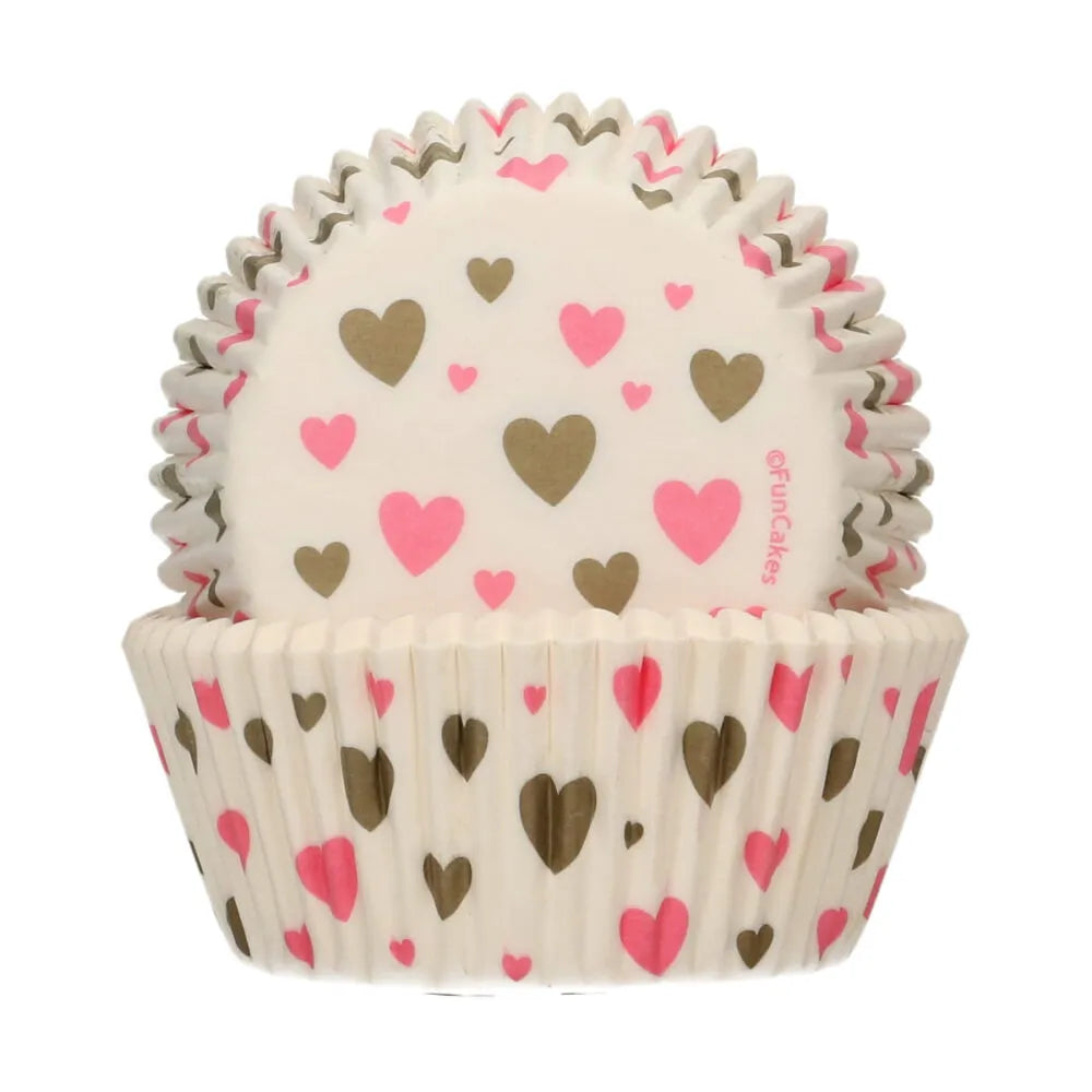 FunCakes Baking Cups Hartjes - 48 stuks