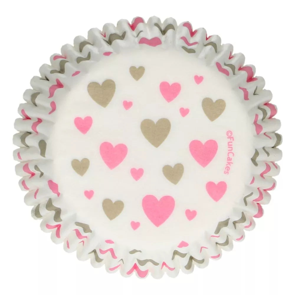 FunCakes Baking Cups Hartjes - 48 stuks