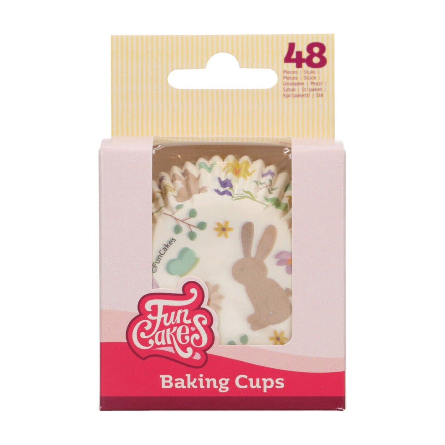 FunCakes Baking Cups Spring Animals - 48 stuks op witte achtergrond