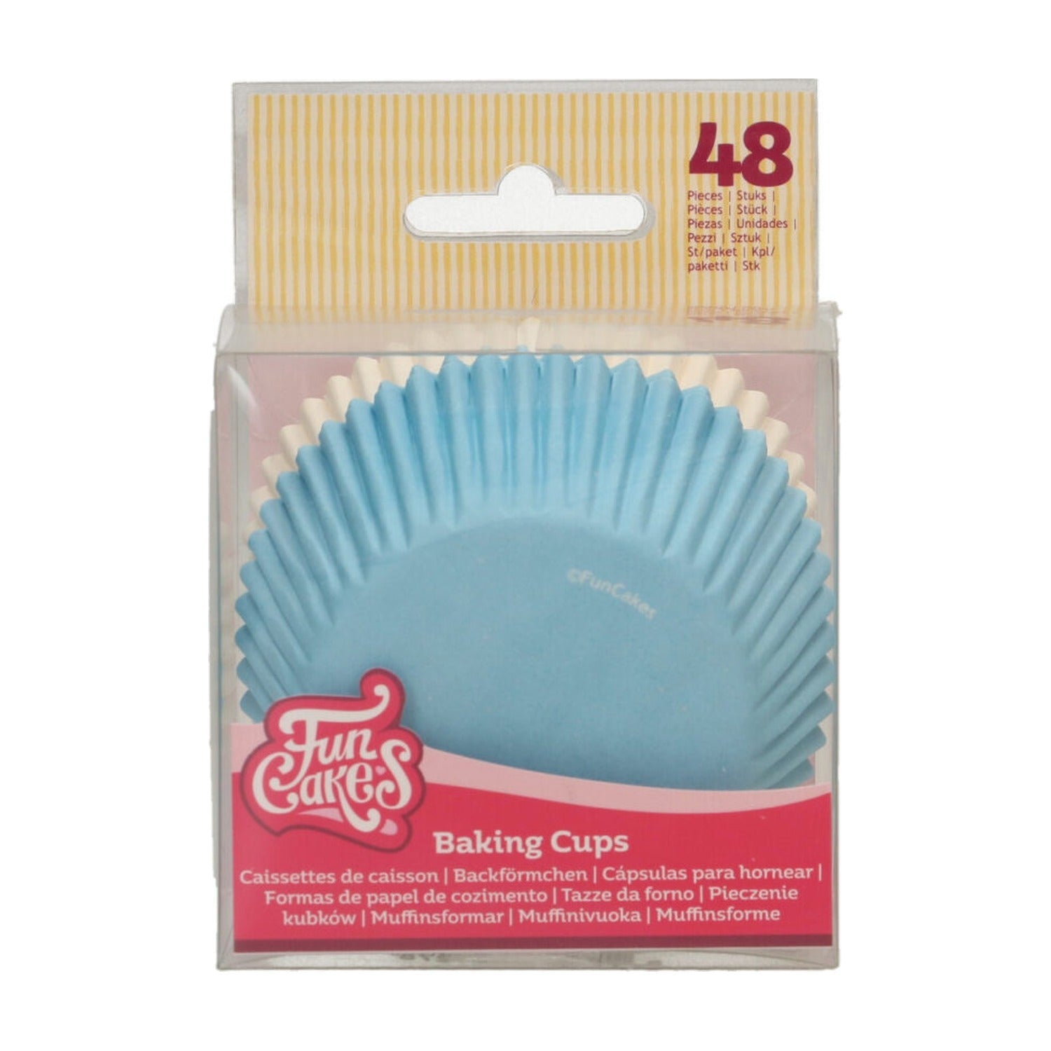 FunCakes Baking Cups Lichtblauw - 48 stuks op witte achtergrond