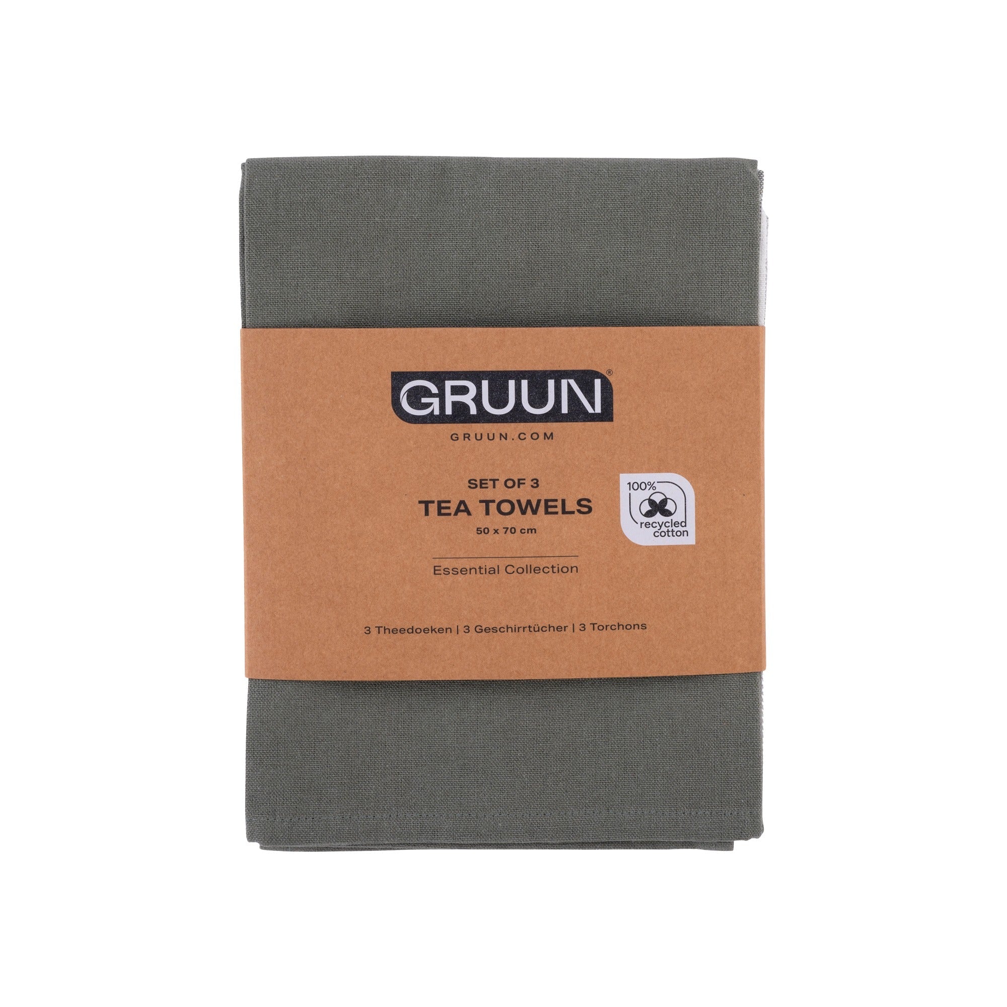 Gruun Theedoeken Set van 3 - Groen