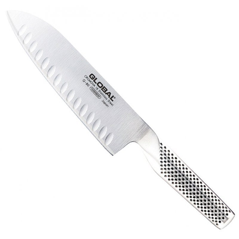 Global G80 Santokumes met Kuiltjes - 18 cm op witte achtergrond
