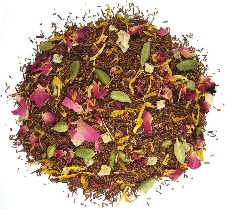 Geels Thee African Flowers - 100 gram op witte achtergrond
