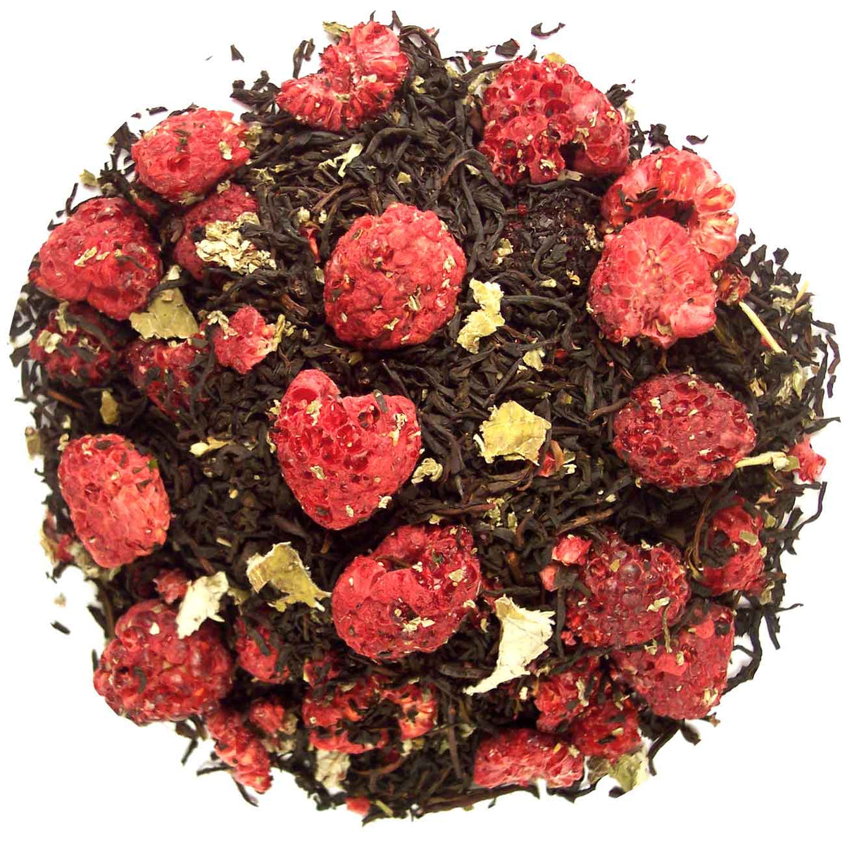 Geels Thee Frambozen - 100 gram op witte achtergrond