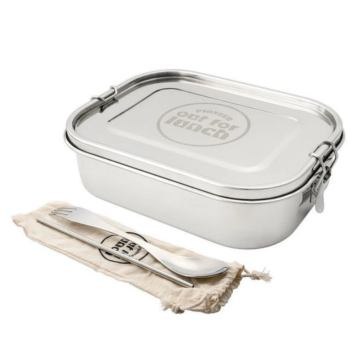 Grunwerg Lunchbox RVS op witte achtergrond