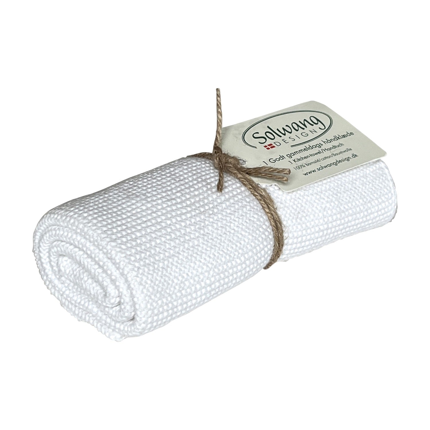 Solwang Design Keukendoek - Wit op witte achtergrond