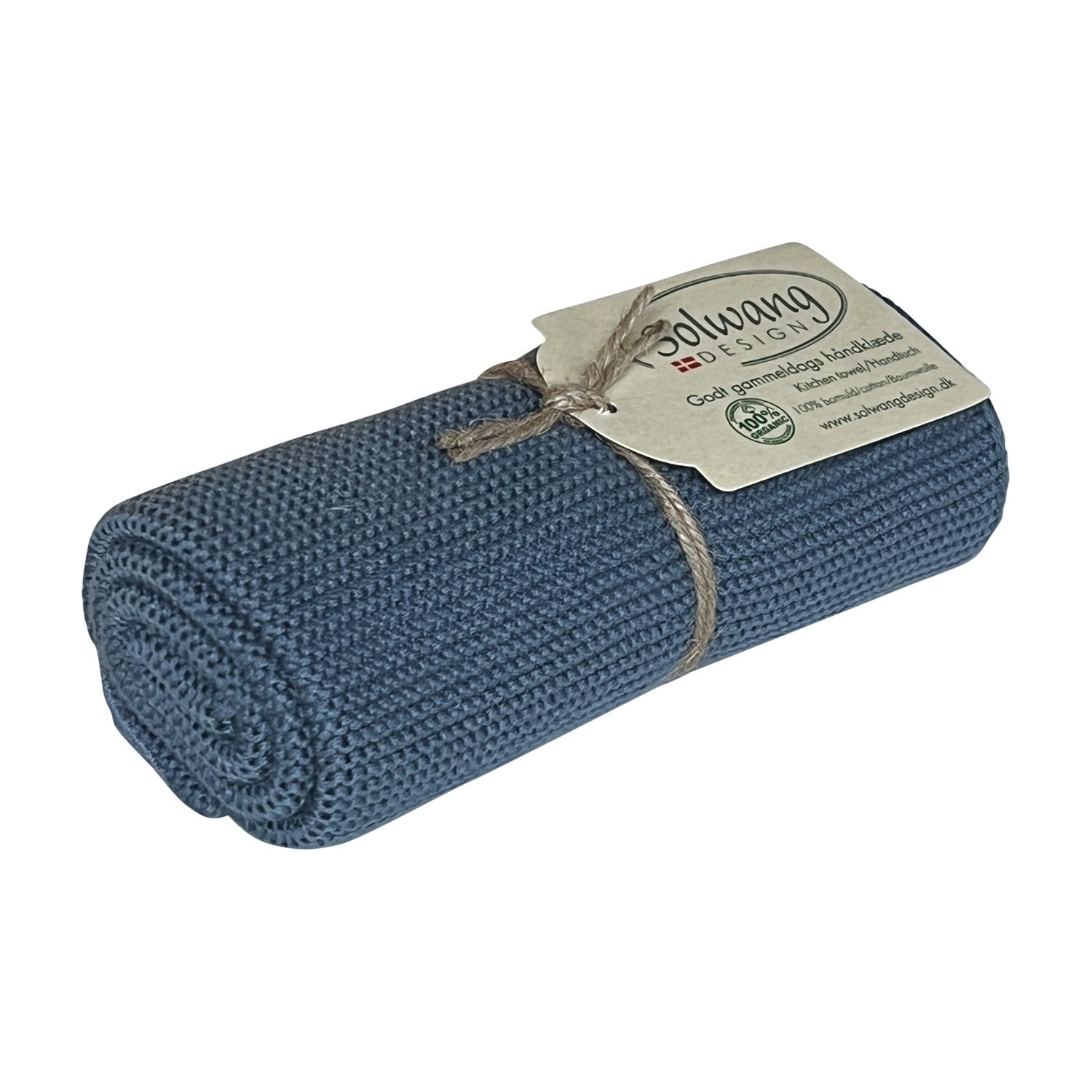 Solwang Design Keukendoek - Rustiek Blauw op witte achtergrond