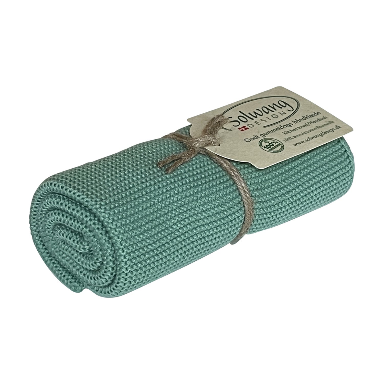 Solwang Design Keukendoek - Rustiek Groen op witte achtergrond
