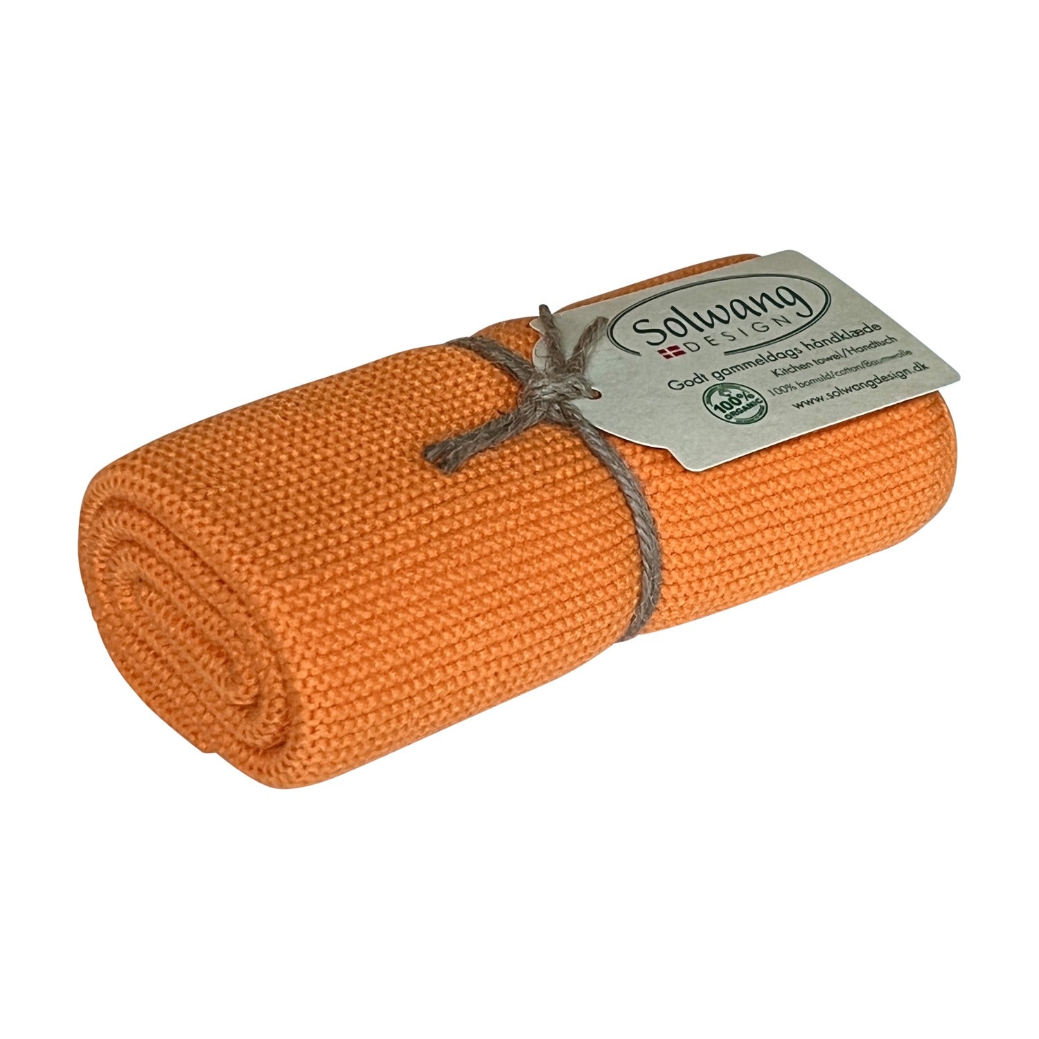 Solwang Design Keukendoek - Oranje op witte achtergrond