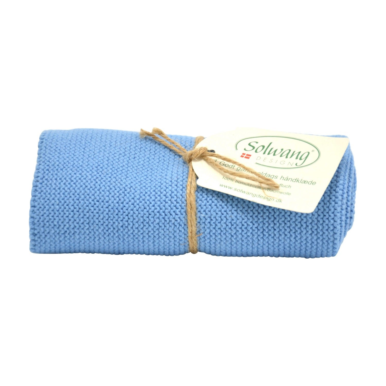Solwang Design Keukendoek - Dusty Lichtblauw op witte achtergrond