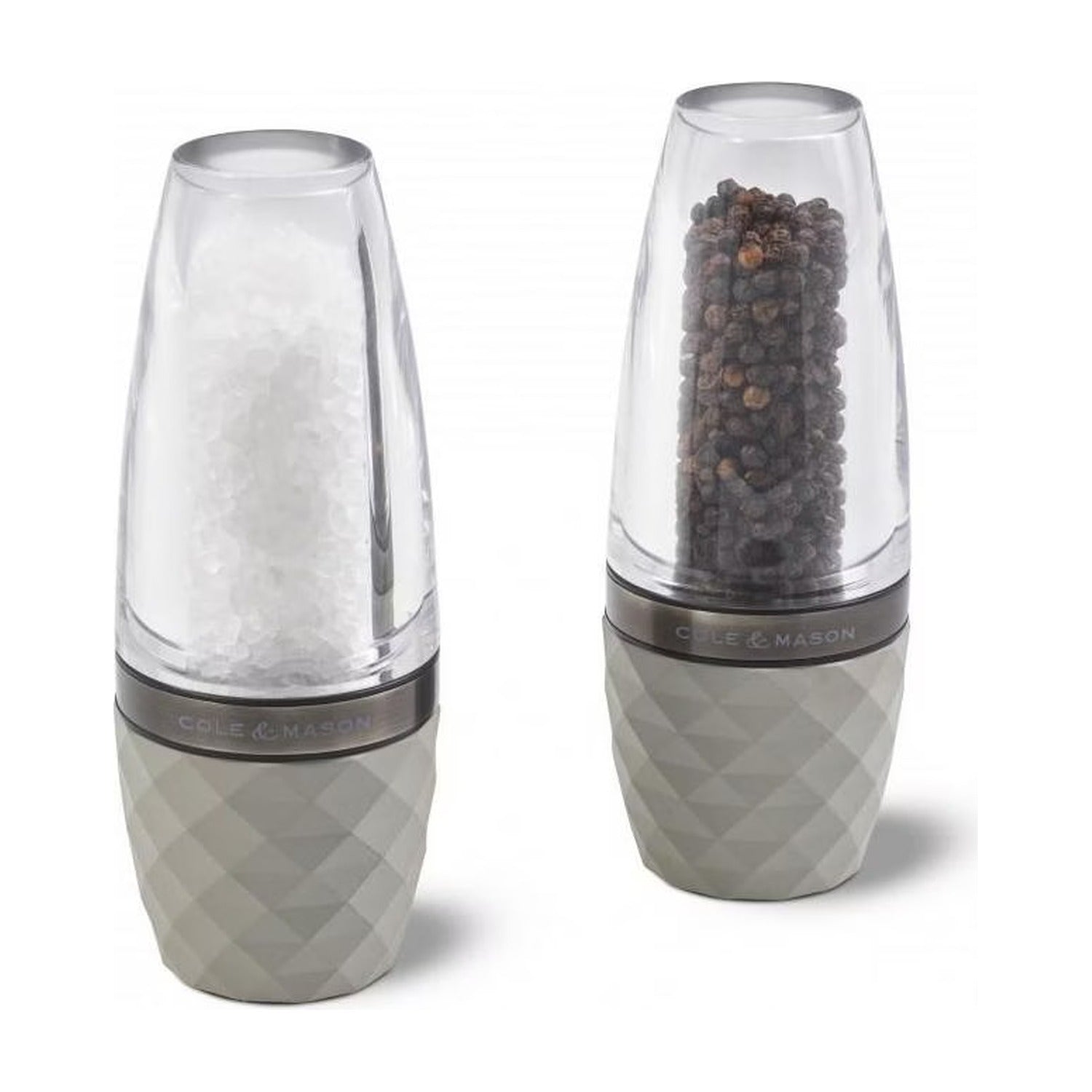 Cole & Mason City Concrete Peper- en Zoutmolen Grijs/Brons - 165 mm op witte achtergrond