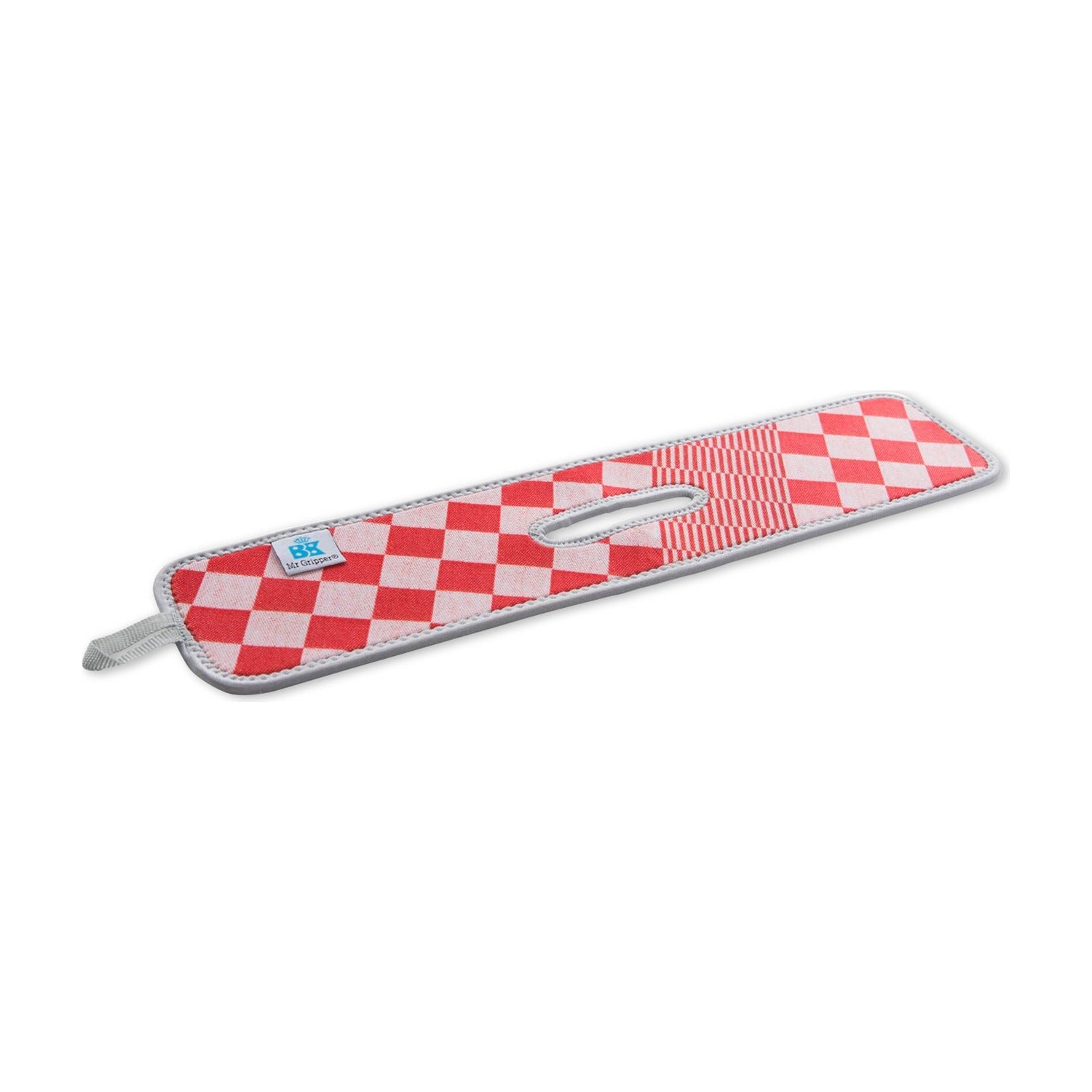 BK Mr. Gripper Afgiethulp - Rood geruit op witte achtergrond