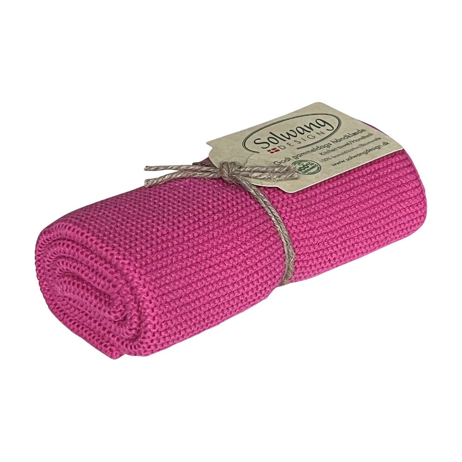 Solwang Design Keukendoek - Roze op witte achtergrond