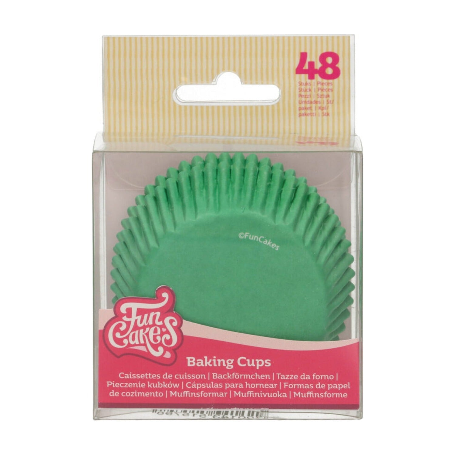 FunCakes Baking Cups Foil Groen - 24 stuks op witte achtergrond