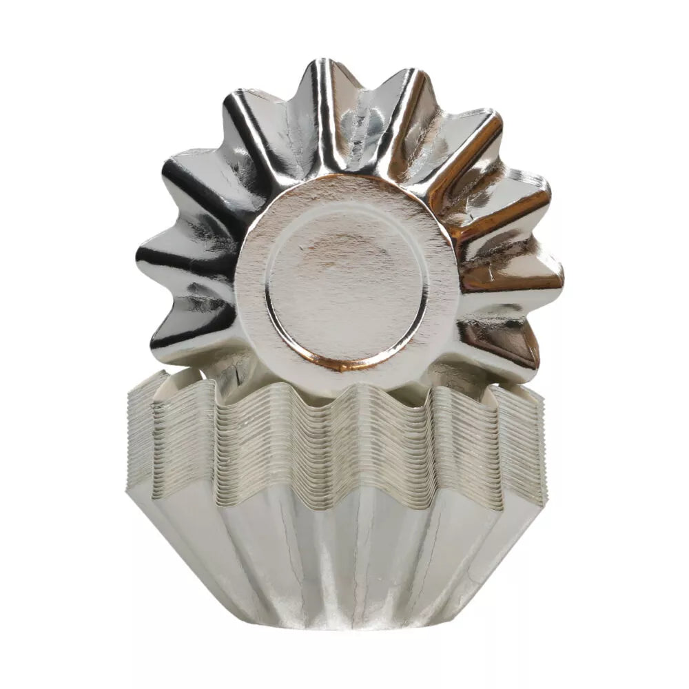 FunCakes Baking Cups Mini Foil Zilver - 36 stuks