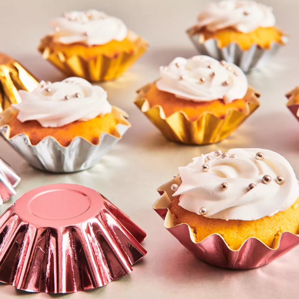 FunCakes Baking Cups Mini Foil Zilver - 36 stuks