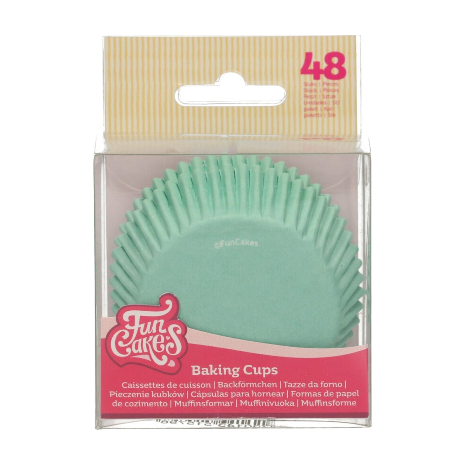 FunCakes Baking Cups Mini Mint - 60 stuks op witte achtergrond