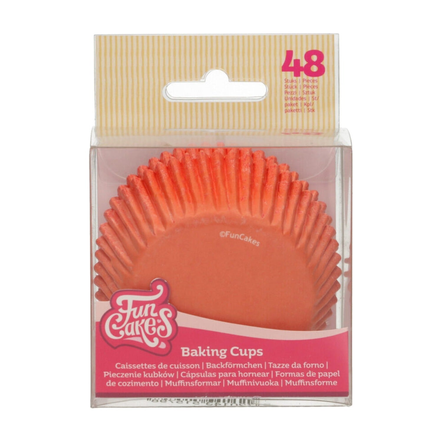 FunCakes Baking Cups Mini Oranje - 60 stuks op witte achtergrond