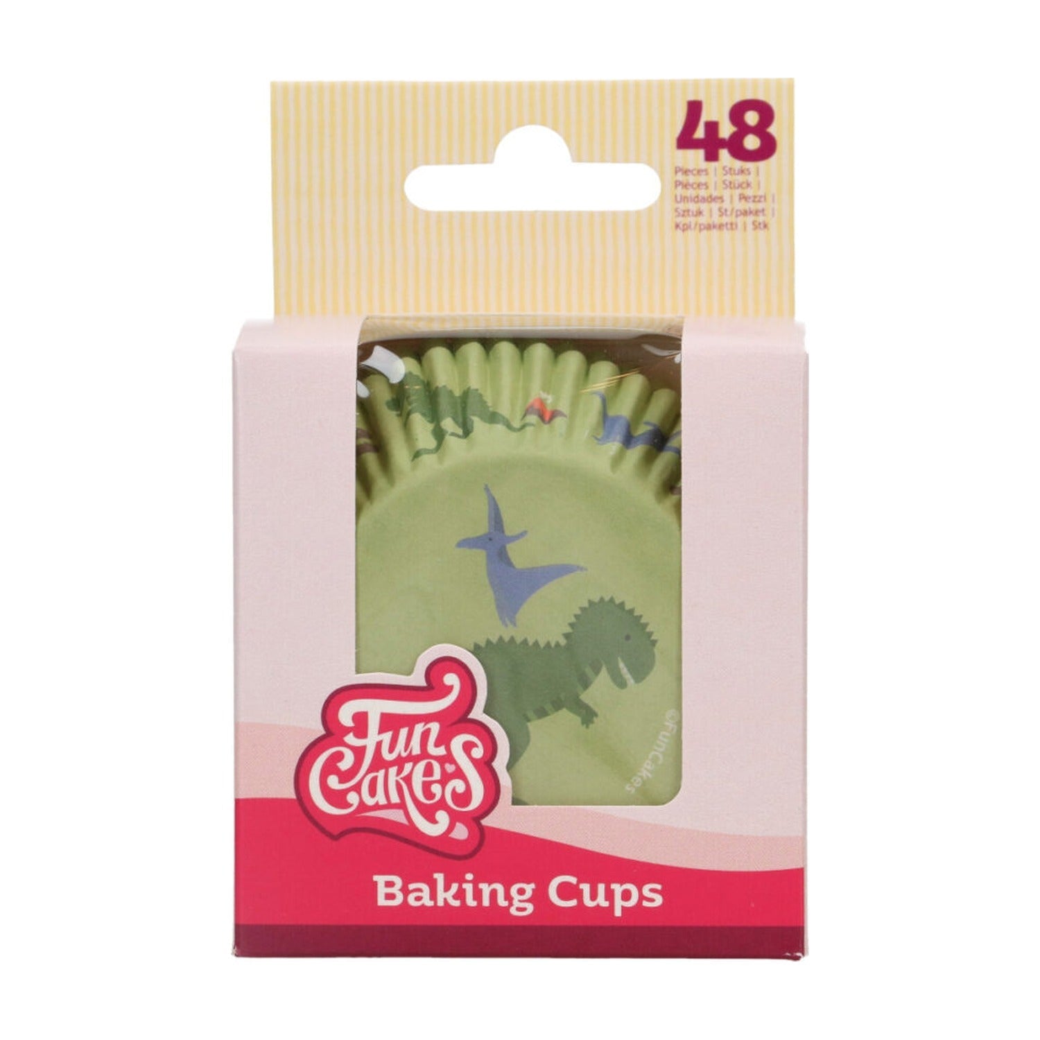 FunCakes Baking Cups Dino - 50 stuks op witte achtergrond