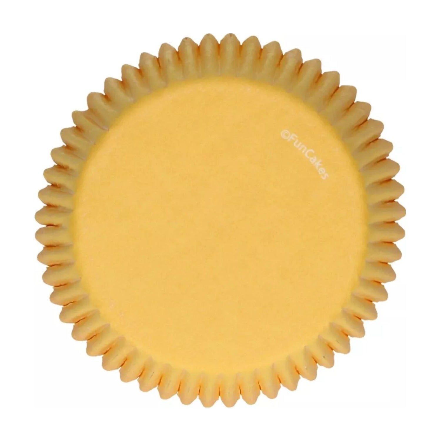 FunCakes Baking Cups Mini Geel - 60 stuks op witte achtergrond