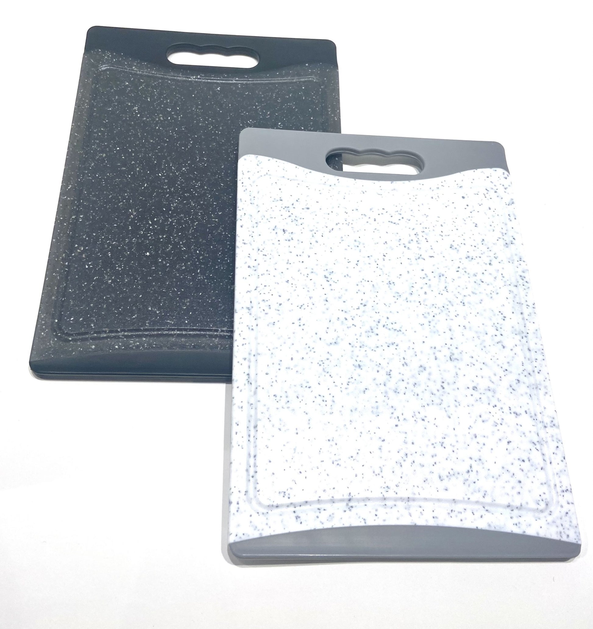 Woerdman Snijplank Kunststof - 43,5 x 30 cm - Donkergrijs/Zwart op witte achtergrond
