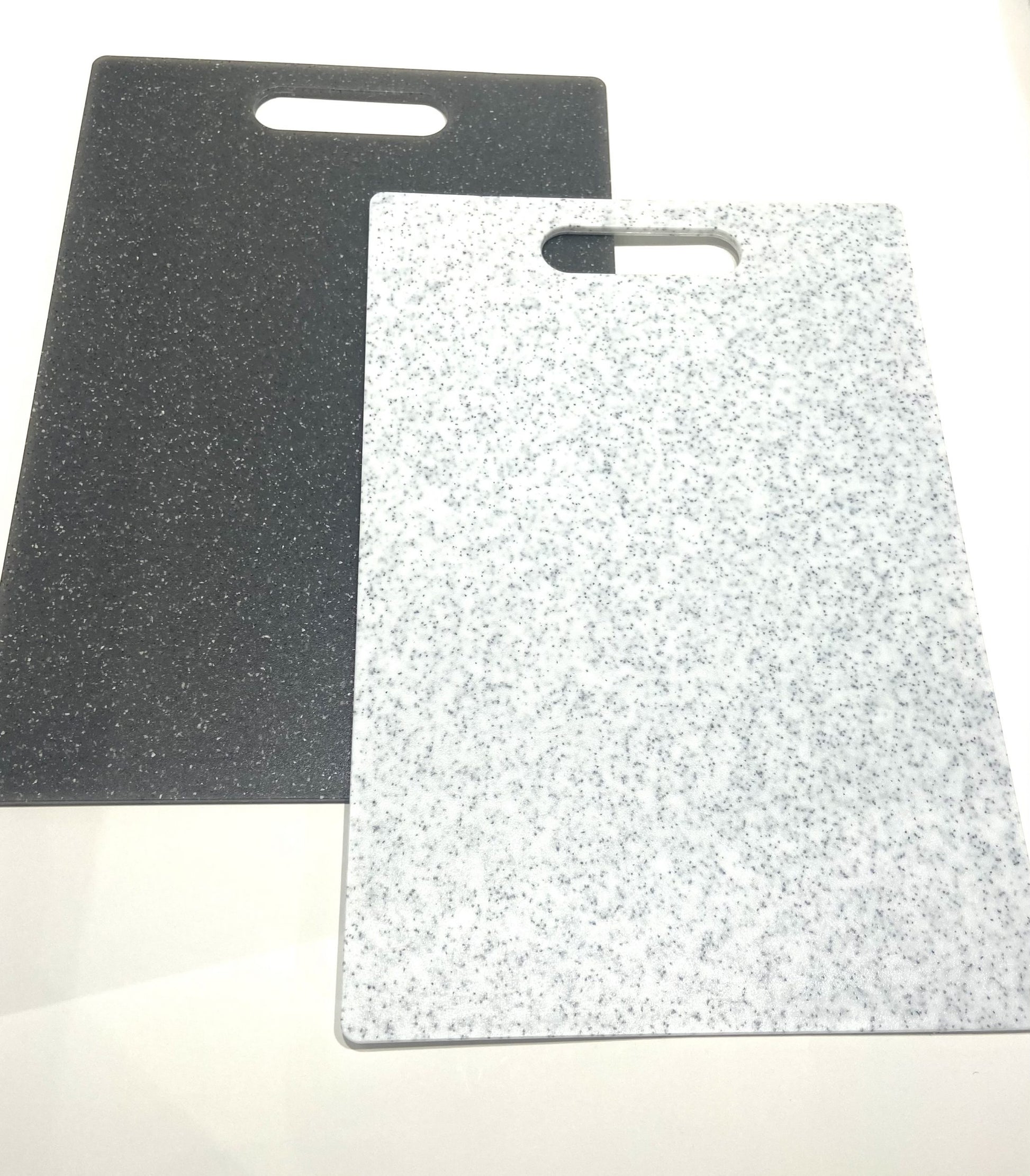 Woerdman Snijplank Kunststof - 40 x 27 cm - Lichtgrijs/Wit op witte achtergrond