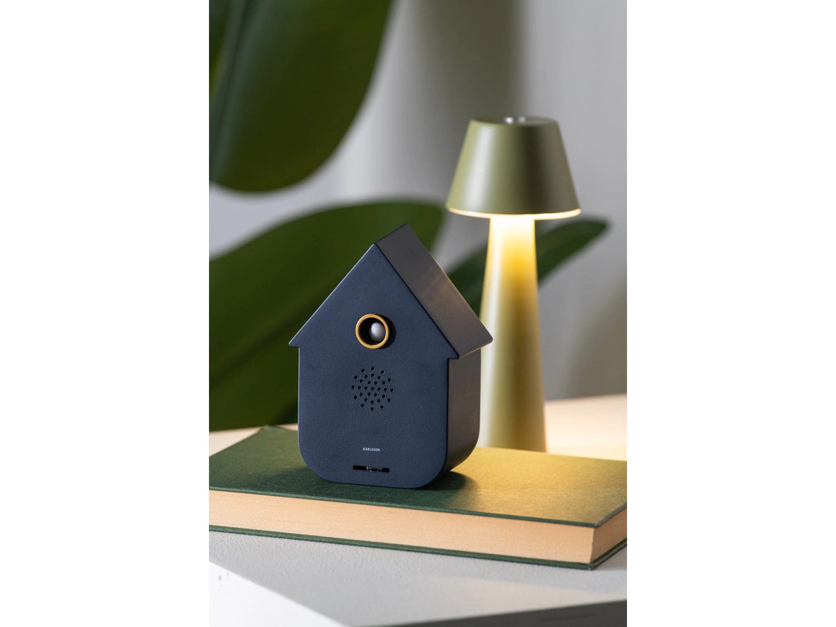 Karlsson Ornament Sound Box Modern Cuckoo - Dark Blue op witte achtergrond