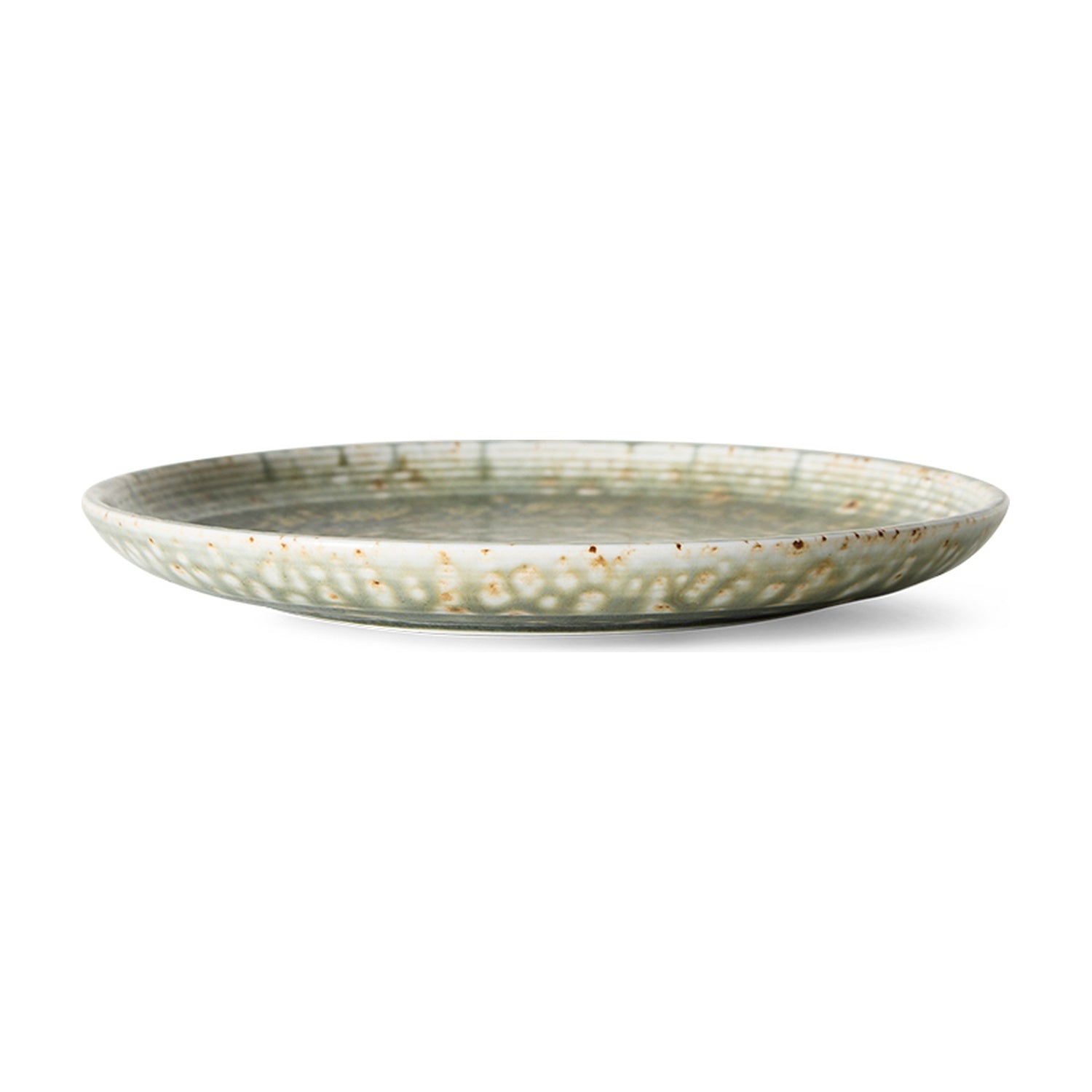 HKLiving Chefs Ceramics Ontbijtbord - Rustic Green op witte achtergrond