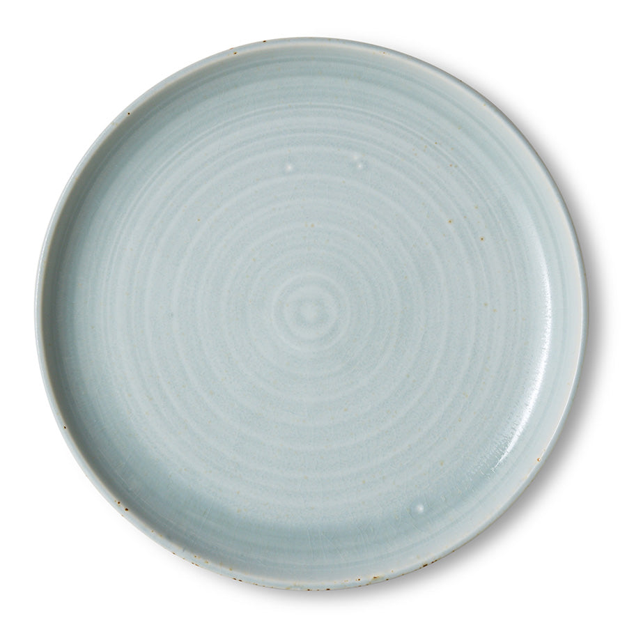 HKLiving Chefs Ceramics Dinerbord Soft Blue van bovenaf