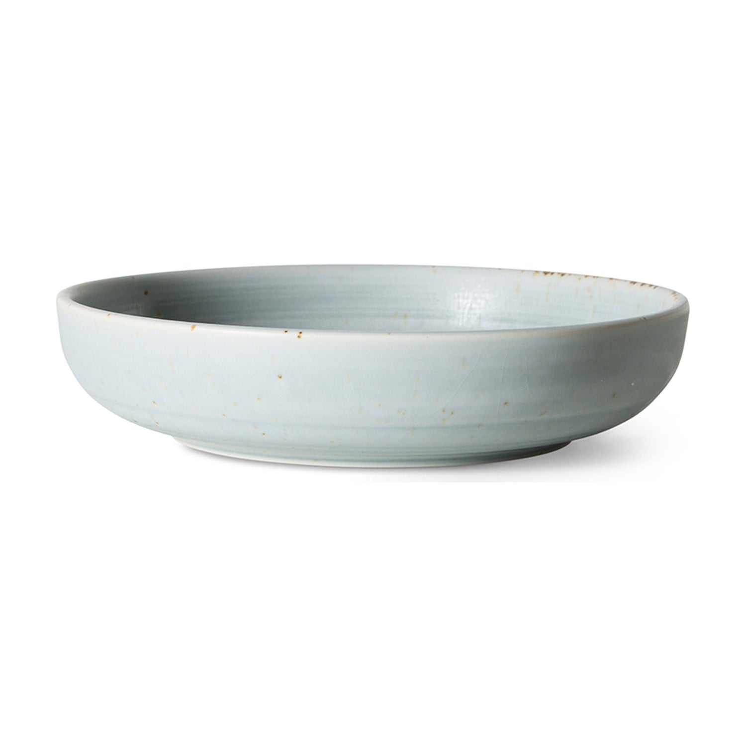 HKLiving Chefs Ceramics Diep bord - Soft Blue op witte achtergrond