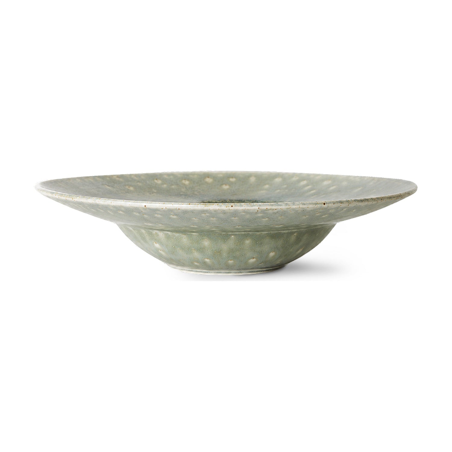 HKLiving Chefs Ceramics Pastabord - Rustic Green op witte achtergrond