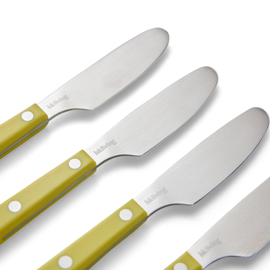 HKLiving Botermessen 4 stuks - Lemon