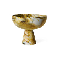 HKLiving 70's Schaal op Voet - Marbled Ochre