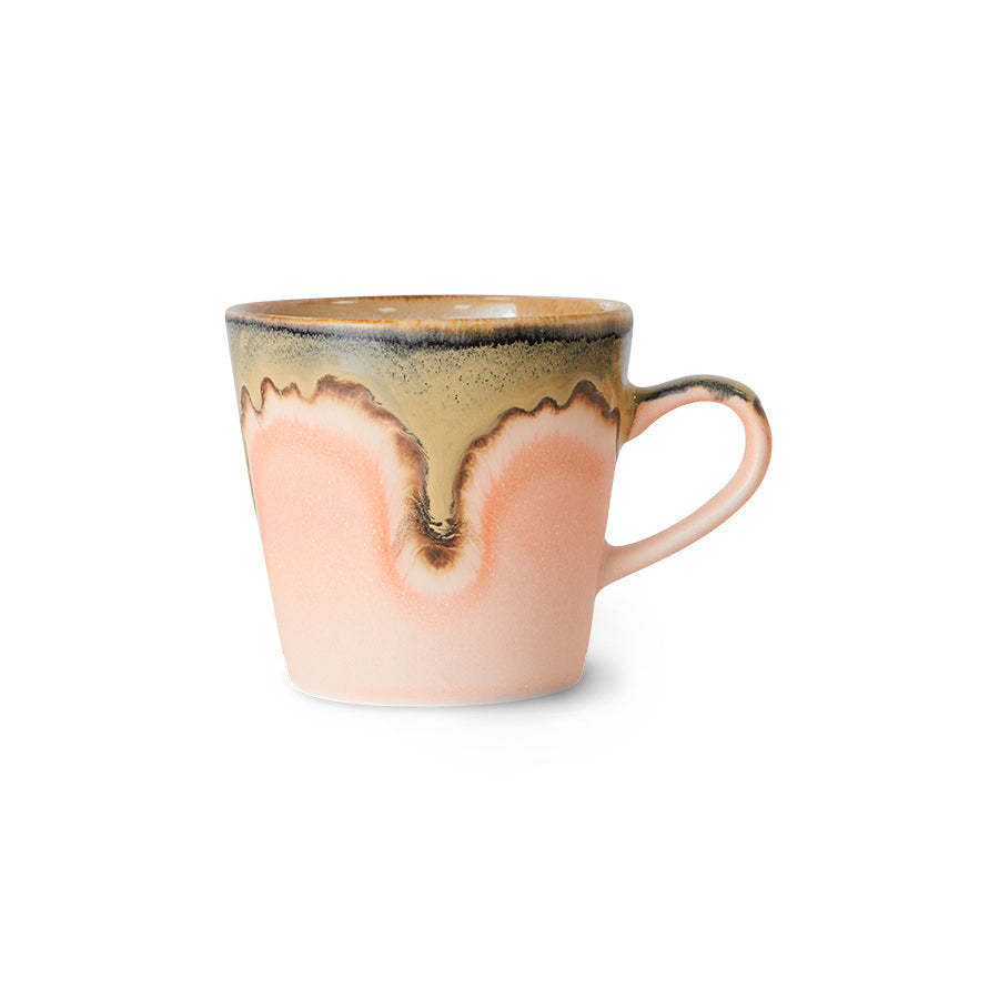 HKLiving 70's Americano Mok - Blossom op witte achtergrond