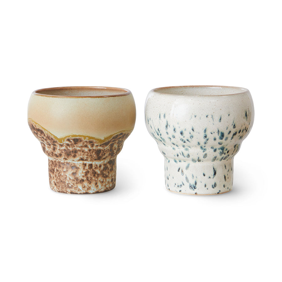 HKLiving 70's Lungo Mok Coral - Hail op witte achtergrond