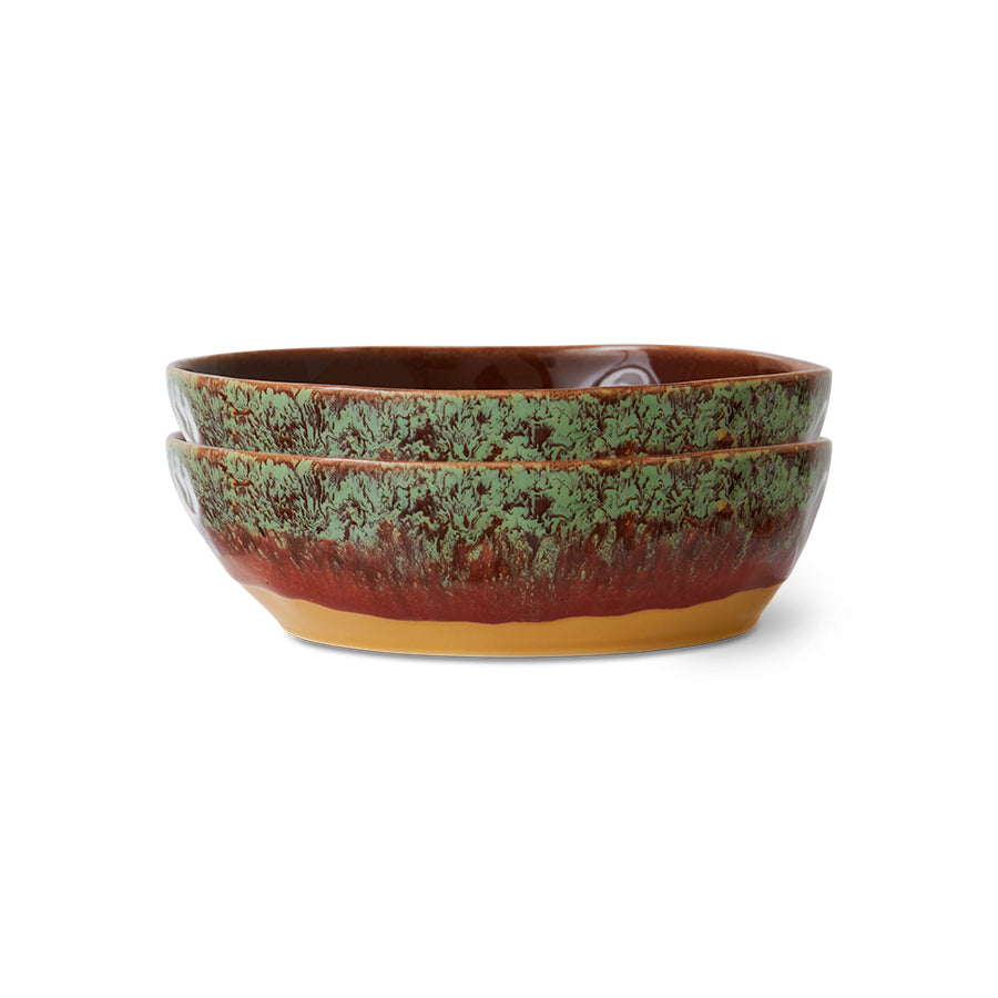 HKLiving 70's Pasta Bowl - Cove op witte achtergrond