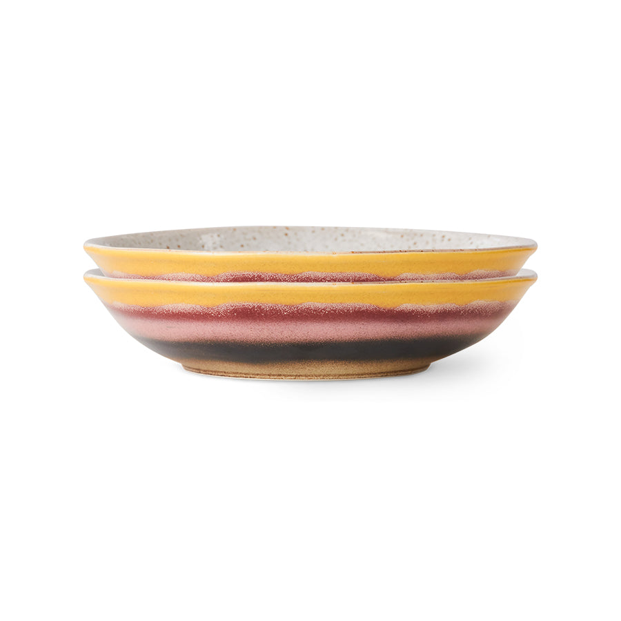 HKLiving 70's Curry Bowl - Hibiscus op witte achtergrond