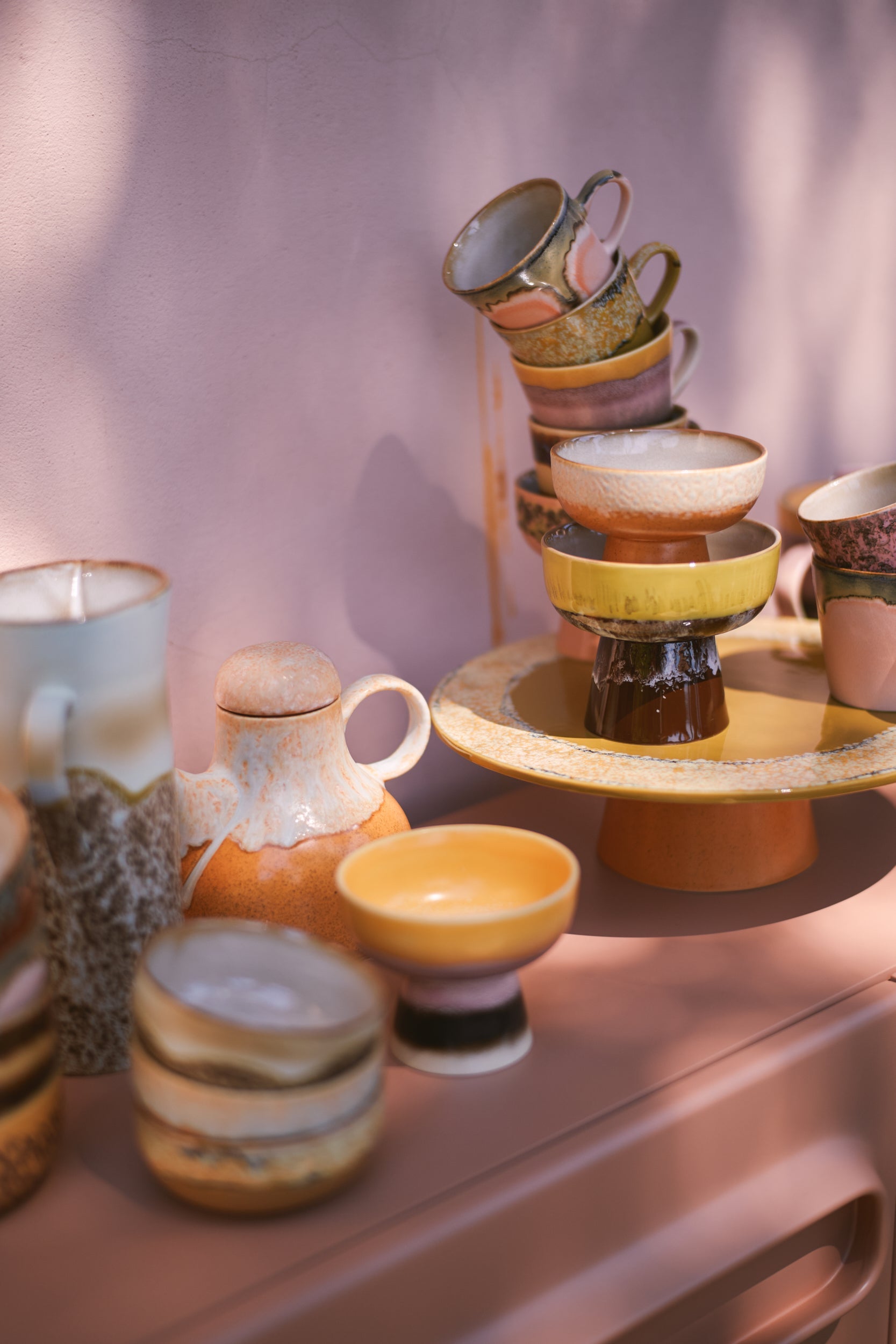 HKLiving 70's Tapasschaal op Voet L - Creek
