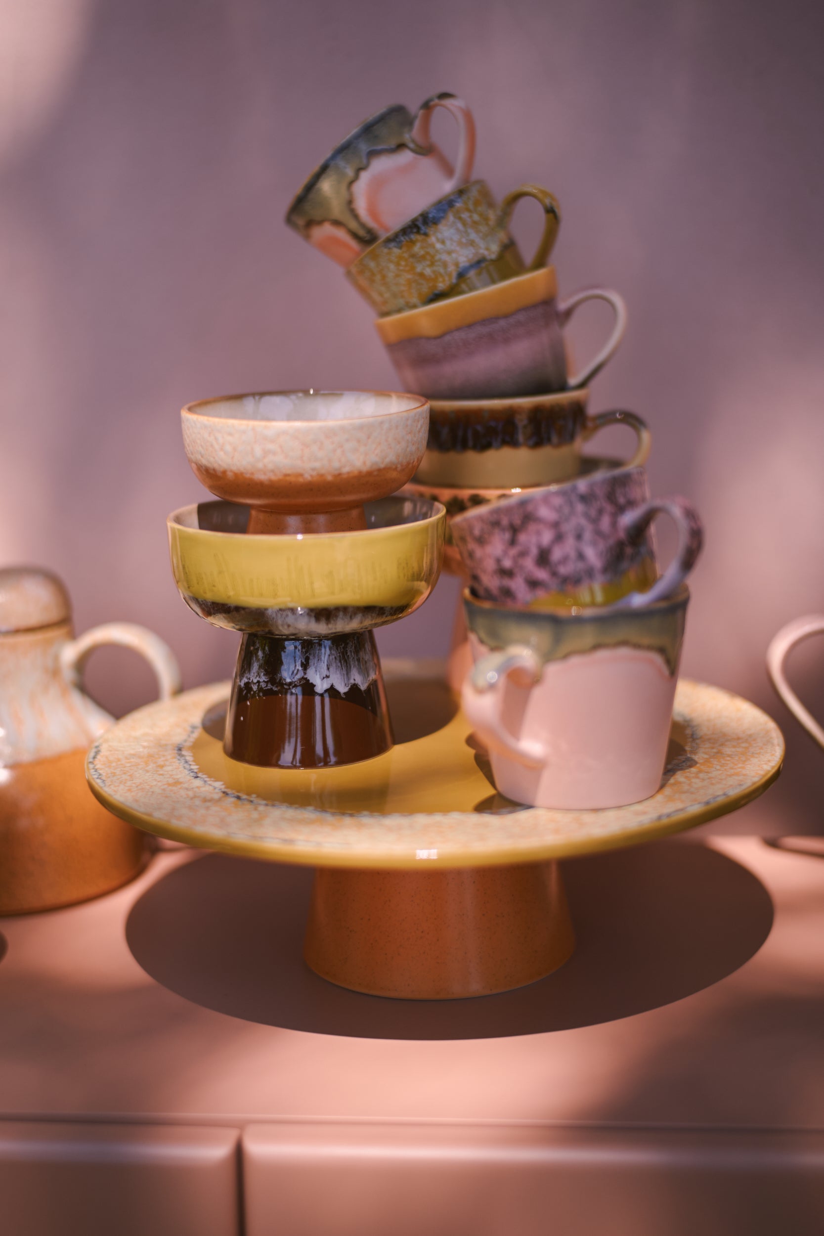 HKLiving 70's Tapasschaal op Voet S - Dunes