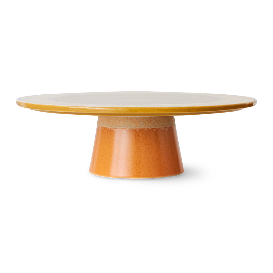 HKLiving 70's Taartplateau - Papaya op witte achtergrond