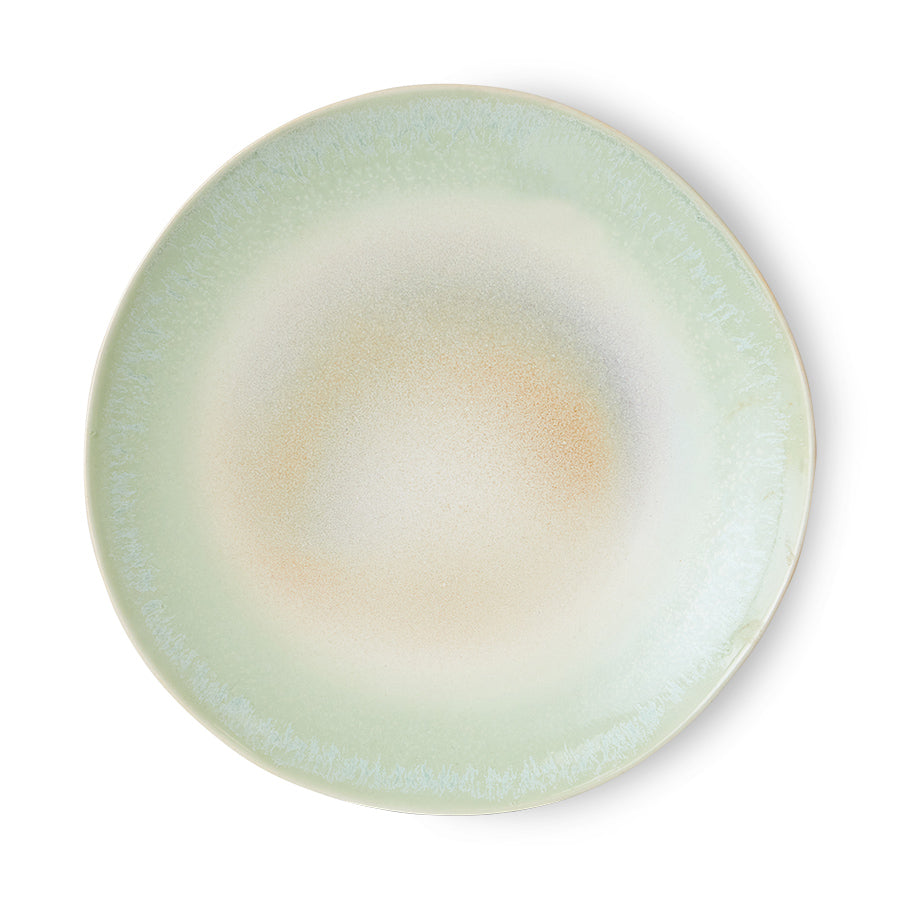 HKLiving 70's Dinerbord - Palms op witte achtergrond